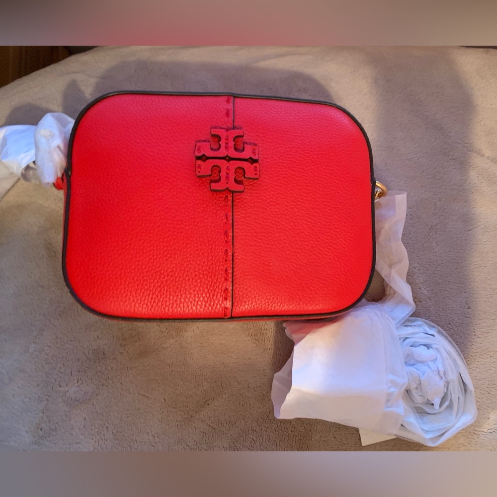 Tory Burch red McGraw crossbody